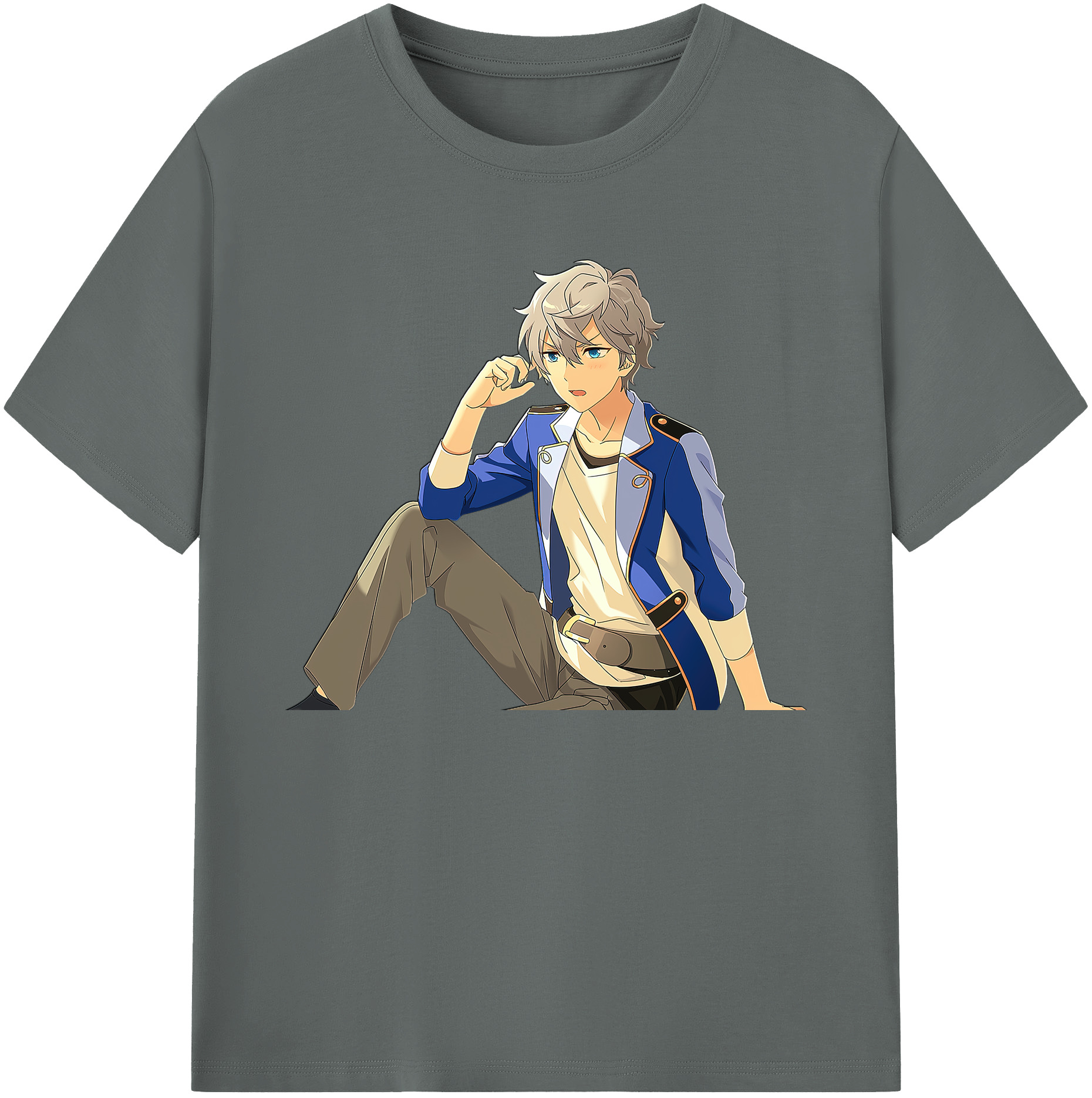 （画像用） あんさんぶるスターズ! Ensemble Stars 綿100％ メンズ半袖Tシャツ｜肌触りやわらか＆通気性